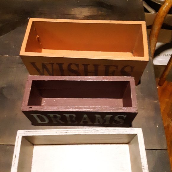 Wood Boxes set of 3 - Picture 3 of 6